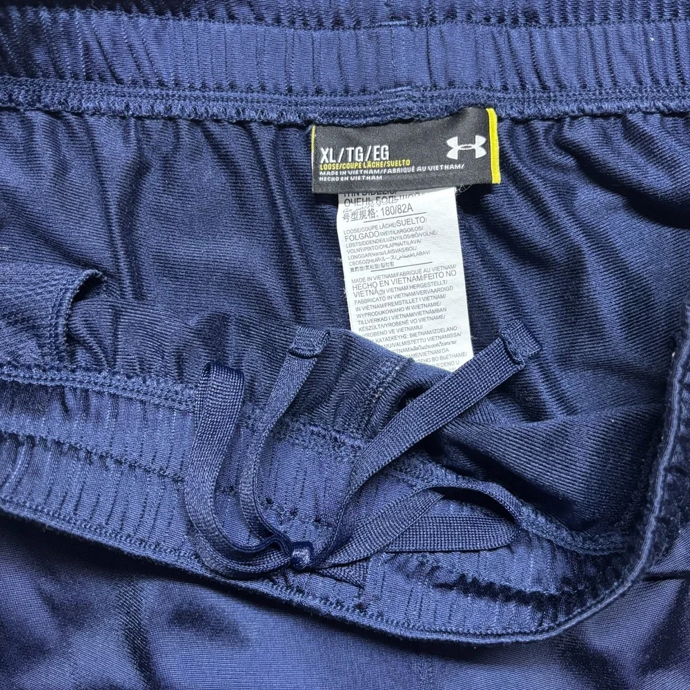 Under Armour Pants‎ Mens XL Warm Up Track Blue Wide Leg Y2K Loose Drawstrings